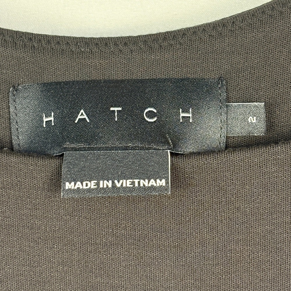 Hatch Short Sleeve Fit Flare Maternity Midi Stretch Dress Sz 2 Day/Night Capsule - Picture 4 of 14